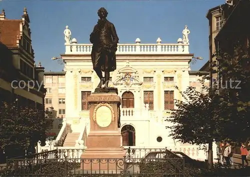 Goethe Johann Wolfgang von Denkmal Leipzig Alte Handelsboerse  Kat. Dichter