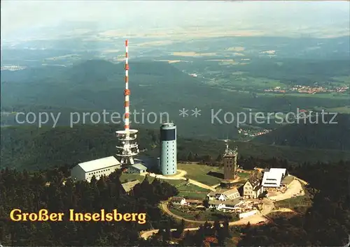 Funkturm Grosser Inselsberg Thueringer Wald Fliegeraufnahme Kat. Gebaeude