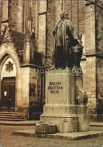 Bach Johann Sebastian Denkmal Leipzig Thomaskirche  Kat. Komponist