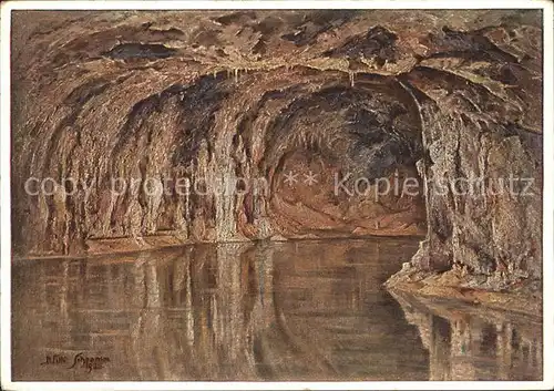 Hoehlen Caves Grottes Saalfeld Saale Linke Quellgrotte  Kat. Berge