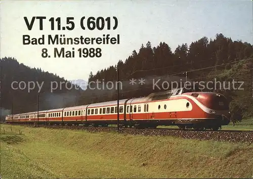 Eisenbahn VT 11.5 601 Bad Muenstereifel Kat. Eisenbahn