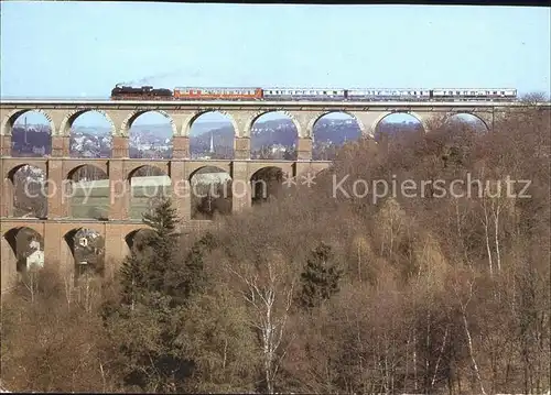 Eisenbahn Lok 38 1182 Rheingold Zug Goeltzschtalbruecke Kat. Eisenbahn