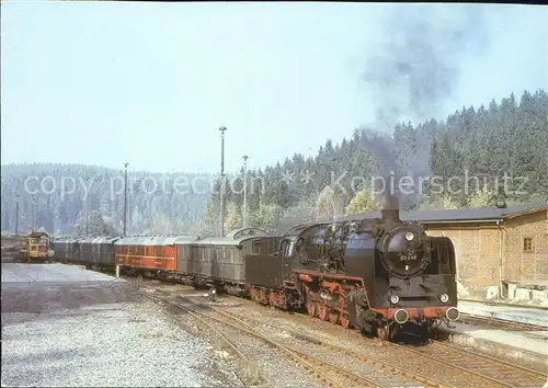 Lokomotive 50 849 Traditionseilzug Bahnhof Schoenheide Sued  Kat. Eisenbahn