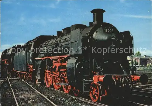 Lokomotive 18 505 Schnellzug Minden Westfalen Kat. Eisenbahn