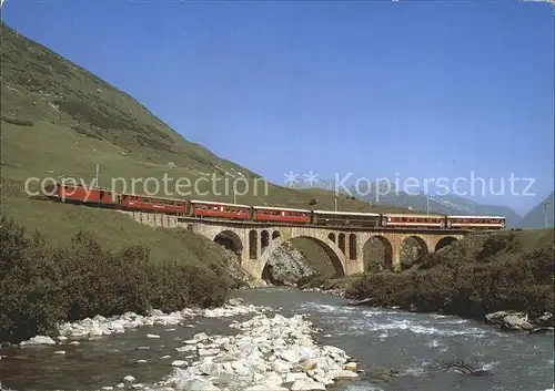 Eisenbahn Glacier Express Richlerenbruecke Realp  Kat. Eisenbahn