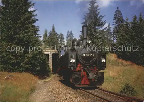 Lokomotive 99 5902 4 Benneckenstein Eisfelder Talmuehle Kat. Eisenbahn
