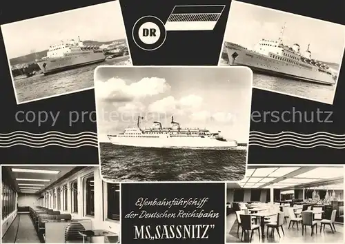 Schiffe Eisenbahnfaehrschiff der Deutschen Reichsbahn MS Sassnitz Kat. Schiffe