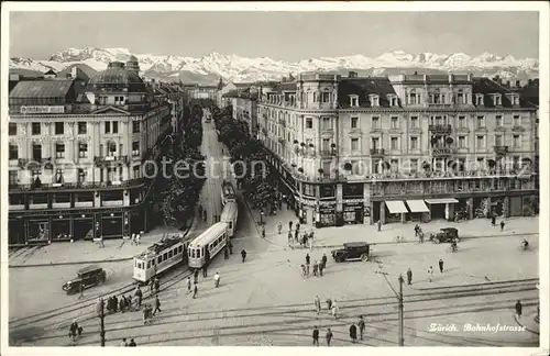 Strassenbahn Zuerich Bahnhofstrasse  Kat. Strassenbahn