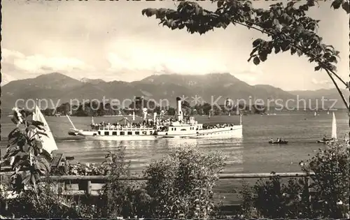 Dampfer Seitenrad Ludwig Fessler Fraueninsel Hochfelln Hochgern Kat. Schiffe