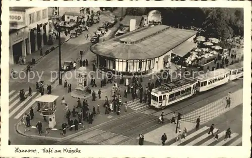 Strassenbahn Hannover Cafe am Kroepcke Kat. Strassenbahn