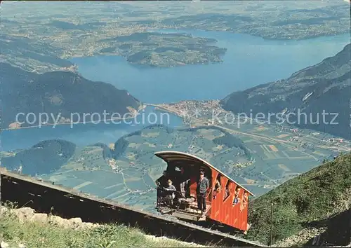 Zahnradbahn Stanserhornbahn Vierwaldstaettersee Luzern  Kat. Bergbahn