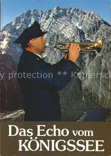 Trompeter Echoblaeser Watzmannwand Koenigssee  Kat. Musik