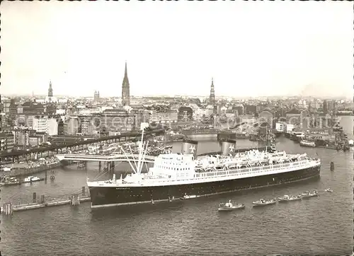 Dampfer Oceanliner Hanseatic Hamburg ueberseebruecke  Kat. Schiffe