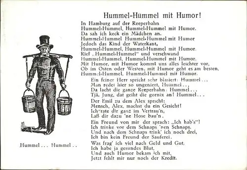 Liederkarte Hummel Hummel mit Humor  Kat. Musik