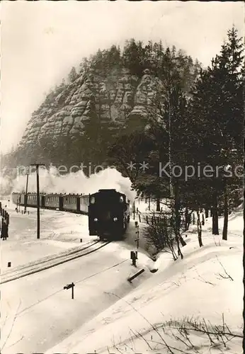 Lokomotive Eisenbahn Oybin Winter Neujahr  Kat. Eisenbahn
