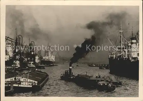 Schiffe Hamburg Kaiser Wilhelm Hafen Kronprinzenkai Kat. Schiffe