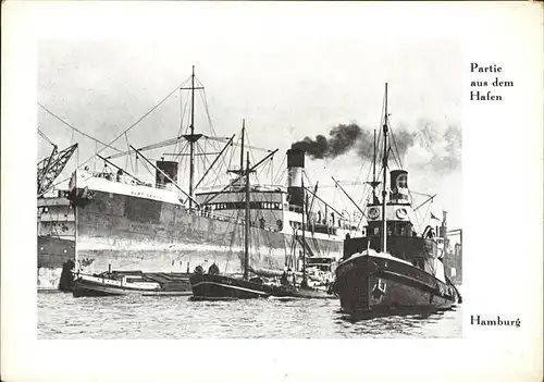 Dampfer Oceanliner Hafen Hamburg Kat. Schiffe