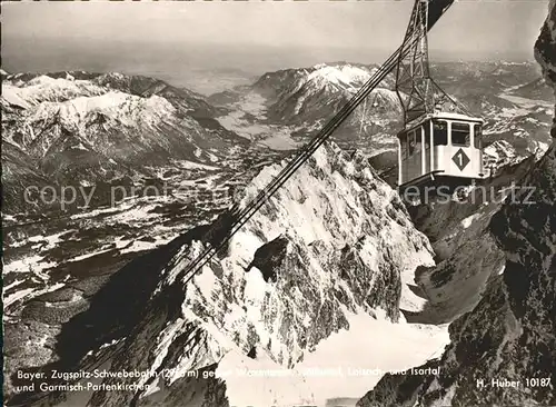 Seilbahn Bayerische Zugspitzbahn Waxenstein Hoellental Isartal Kat. Bahnen