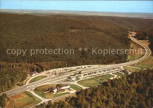 Autobahn Rasthaus am Spessart Motel Rohrbrunn Fliegeraufnahme Kat. Autos