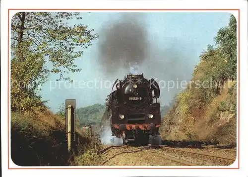 Lokomotive 01 0521 Saalfeld Saale Unterwellenborn  Kat. Eisenbahn