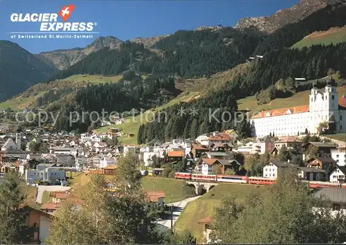 Eisenbahn Glacier Express Disentis Buendner Oberland  Kat. Eisenbahn