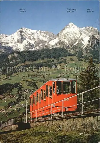 Zahnradbahn Unterwasser Obertoggenburg Kat. Bergbahn