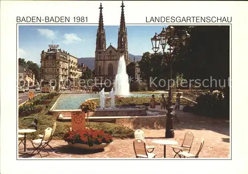 Landesgartenschau Baden Baden Augustusplatz  Kat. Expositions