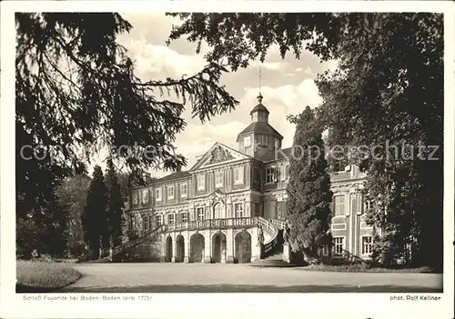 Foto Kellner Rolf Nr. 7193 Schloss Favorite Baden Baden Kat. Fotografie