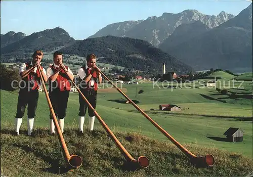 Alphorn Alphornblaeser Allgaeu Kat. Musik