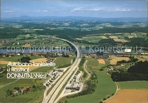 Autobahn Bundesautobahn Tankstelle Rasthof Donautal West Passau Kat. Autos