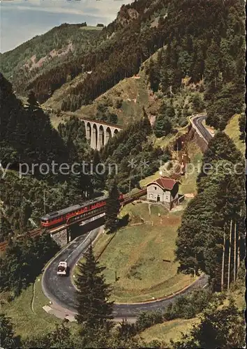 Bergbahn Hoellental Suedschwarzwald Ravenna Viadukt Kat. Bergbahn