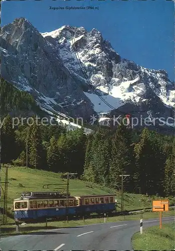 Zahnradbahn Bayrische Zugspitzbahn Zugspitzgipfel Eibsee Seilbahn  Kat. Bergbahn