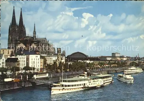 Dampfer Seitenrad Koeln Dom  Kat. Schiffe