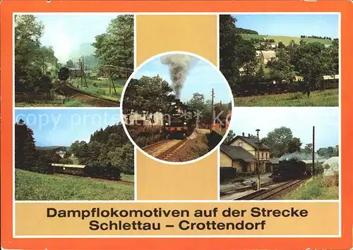 Lokomotive Schlettau Crottendorf Bahnhof Walthersdorf  Kat. Eisenbahn