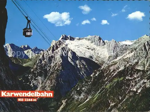 Seilbahn Karwendel Mittenwald Tiroler uns Bayerische Berge  Kat. Bahnen