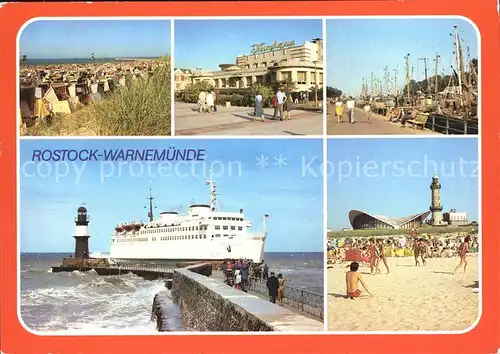 Faehre Rostock Warnemuende Strand Kurhaus Mole  Kat. Schiffe