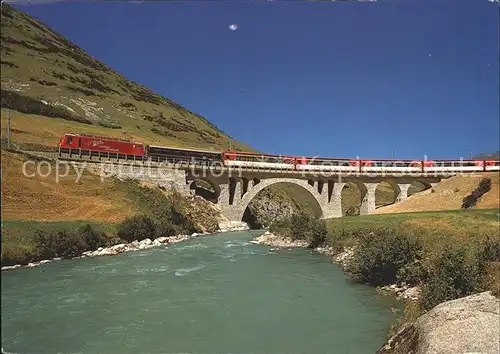 Eisenbahn Glacier Express Viadukt Hospental Kat. Eisenbahn