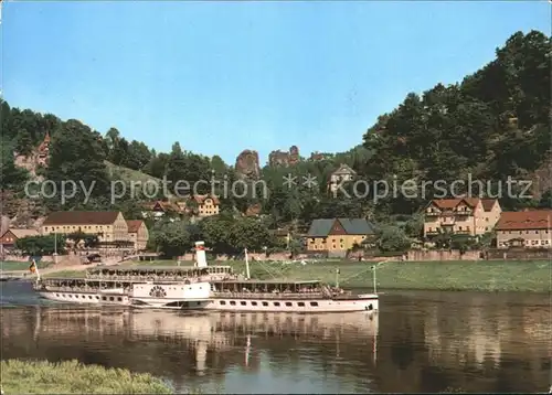 Dampfer Seitenrad Dresden Rathen Talwaechter Lokomotive Lamm  Kat. Schiffe