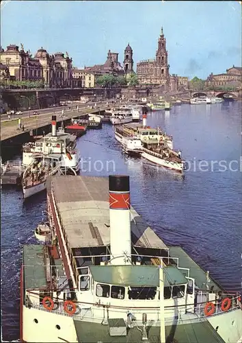 Dampfer Seitenrad Dresden Bruehlsche Terrasse  Kat. Schiffe