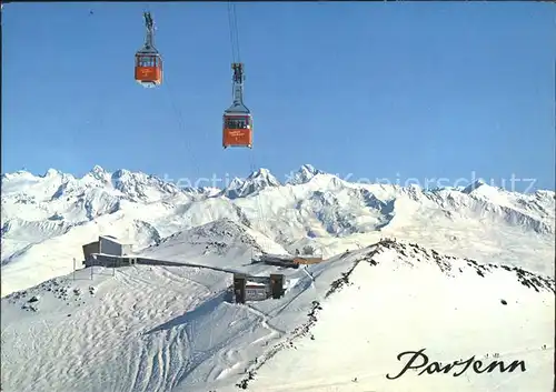 Seilbahn Weissfluhjoch Weissfluhgipfel Davos Parsenn Silvrettagruppe Kat. Bahnen