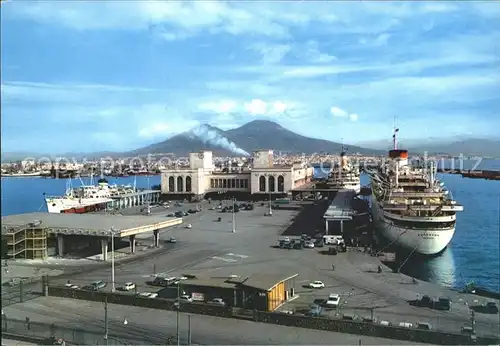 Dampfer Oceanliner Napoli Stazione Marittima Meeresbahnhof  Kat. Schiffe