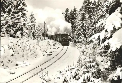 Harzbahn Harzquerbahn im Winter Kat. Bergbahn