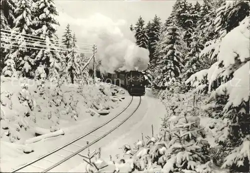 Harzbahn Harzquerbahn im Winter Kat. Bergbahn