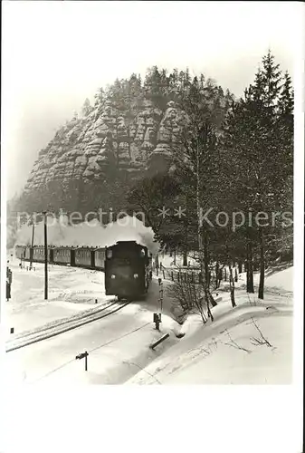 Lokomotive Schmalspurbahn Oybin Zittauer Gebirge Winter Kat. Eisenbahn