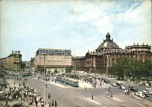 Strassenbahn Muenchen Karlsplatz Justizpalast  Kat. Strassenbahn