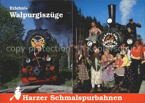 Lokomotive Harzer Schmalspurbahnen Walpurgiszuege  Kat. Eisenbahn