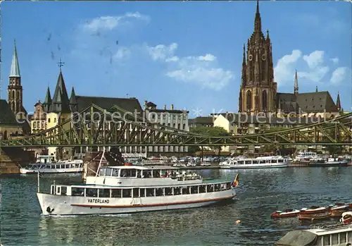Motorschiffe Vaterland Frankfurt am Main Rententurm Nikolaikirche 
olaikirche  Kat. Schiffe