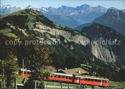 Zahnradbahn Rigi Staffelhoehe Glarner  und Urner Alpen Kat. Bergbahn
