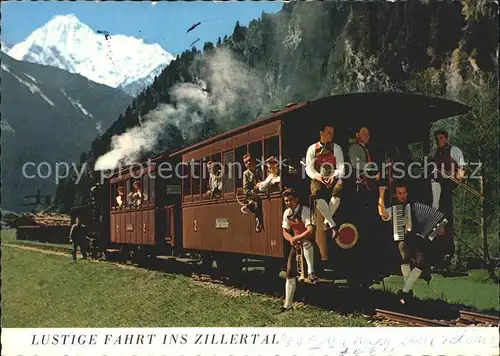 Eisenbahn Zillertal Musikanten Akkordeon Trompete Posaune Kat. Eisenbahn