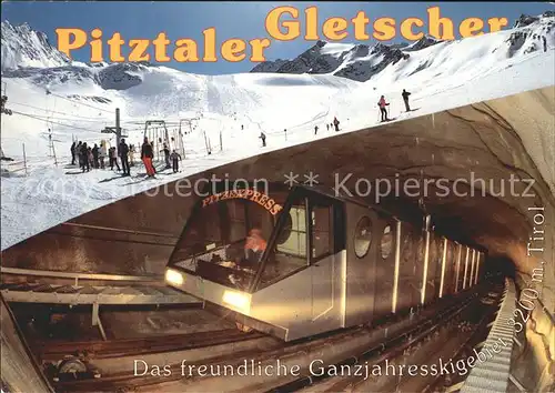 Zahnradbahn Pitztaler Gletscherbahn St. Leonhard Mittelberg Kat. Bergbahn